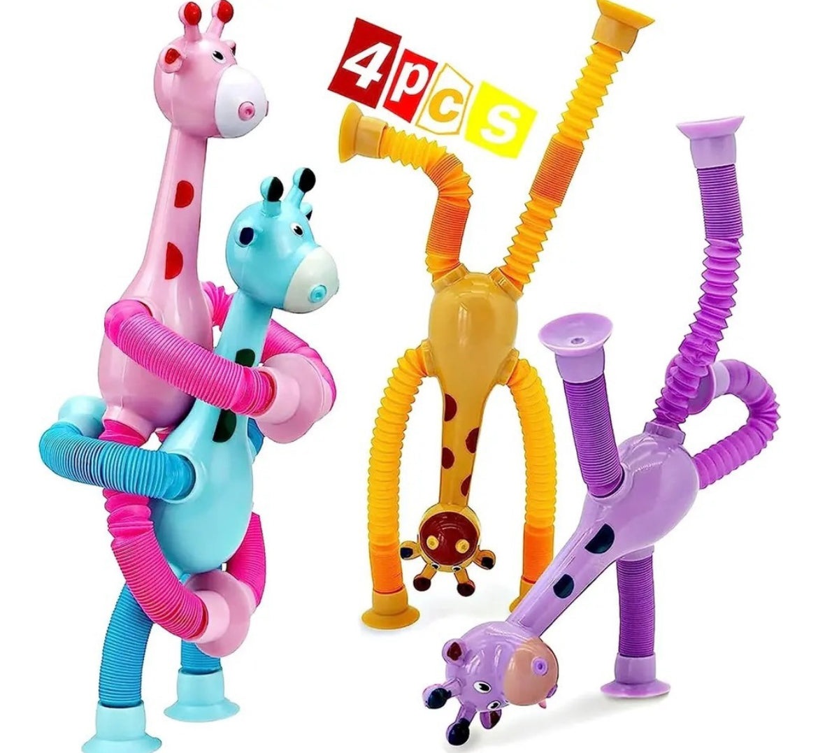 Set 4 Piezas Sensorial Pop Tube Jirafa